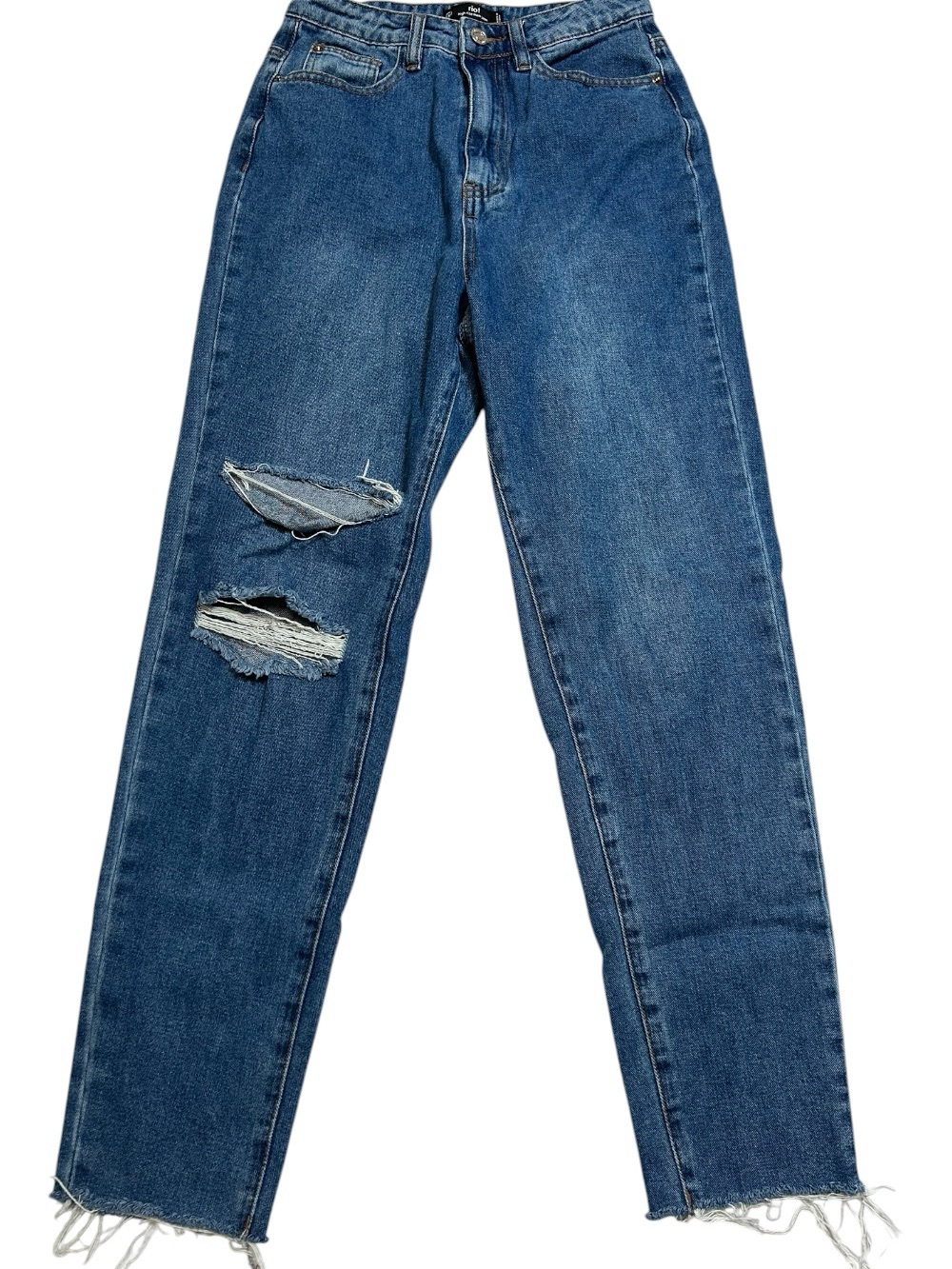 Missguided Riot High Rise Mom Jeans 
Sz 26 Y2K Grunge Skater